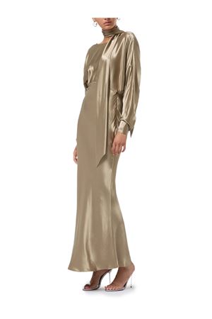 Abito midi Zizi in raso lucido color sabbia THE ANDAMANE | T180139ATNV127114